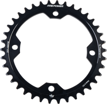 Load image into Gallery viewer, Fire Power steel 38-tooth rear sprocket for off-road bikes, black finish, durable off-road motorcycle sprocket.