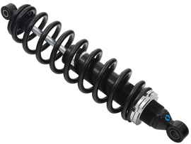 Bronco front gas shock absorber with metal cylinder and mounting hardware, designed for vehicle suspension.