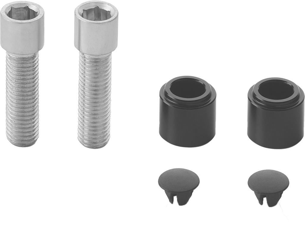 RIZOMA Stealth Naked Mounting Kit with black mirror mount, showcasing sleek design and matte black finish