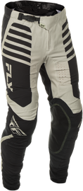 Fly Racing Lite Pants in black and grey, size 30, featuring lightweight, durable motorcycle riding gear with reinforced knee areas.