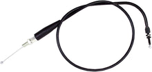 Load image into Gallery viewer, Motion Pro black vinyl throttle cable for motorcycle or ATV, showing detailed close-up of cable with metal fittings.