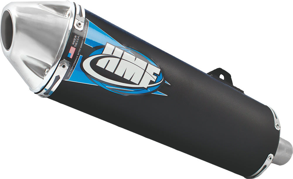 HMF Racing Comp Series exhaust for Yamaha 785-2560, black metal with sleek design, mounted on a motorcycle.