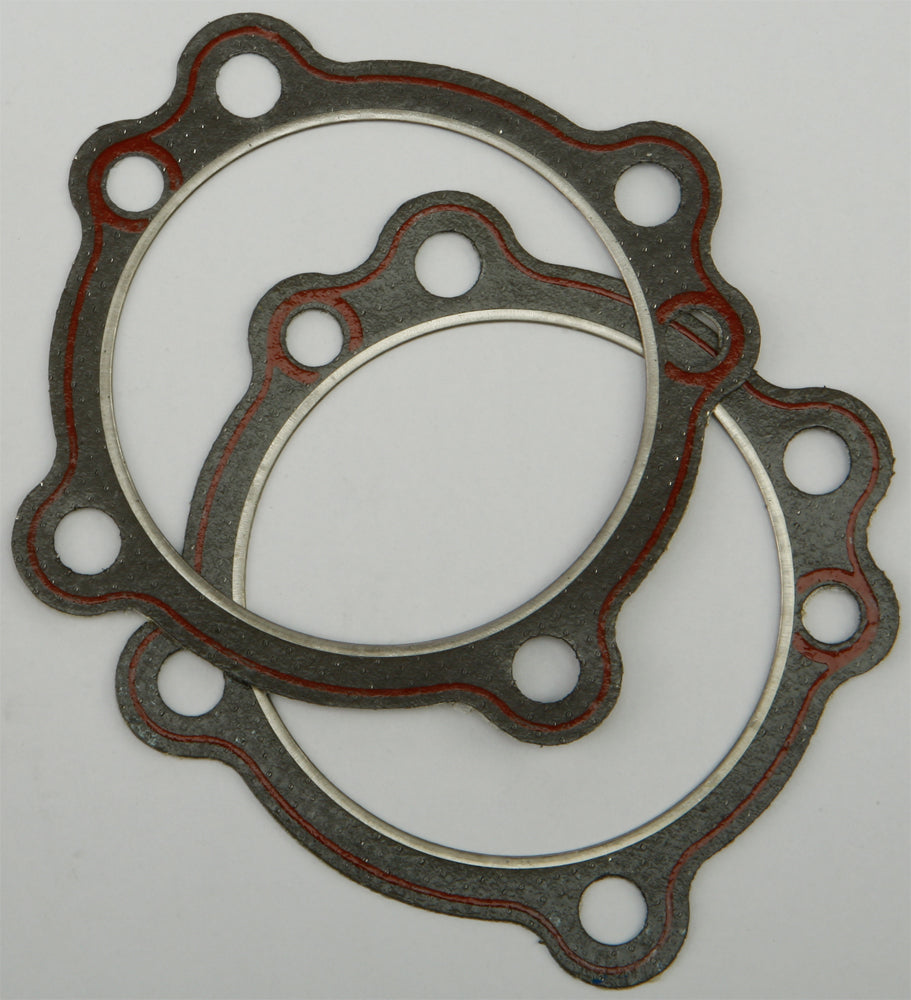 James Gasket head gaskets set with two .045 inch thick gaskets for Twin Cam engines, 4-inch bore, suitable for automotive repair.