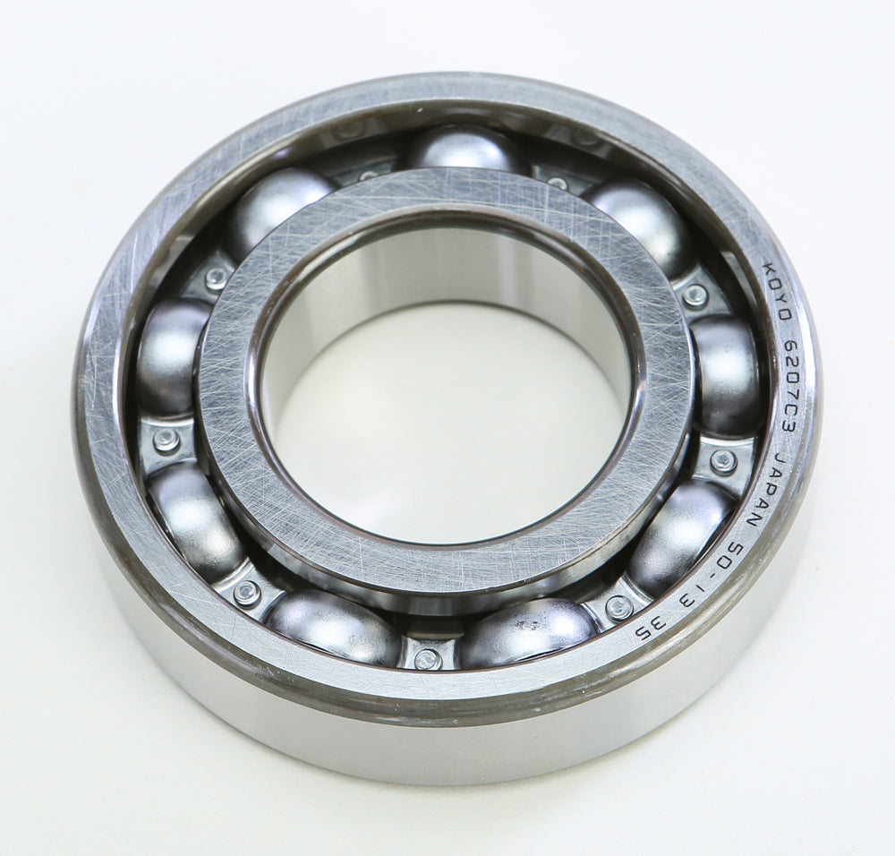 ProX Racing Parts crankshaft bearing Suzuki 6207C3 engine component, showing the black metal bearing with inner and outer rings.