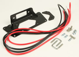 Warn winch and plow mounting kit brackets, sturdy metal mounts for secure attachment to vehicles.