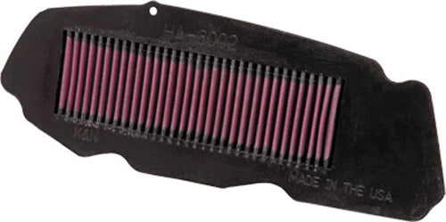 K&N Air Filter 736002, high-performance automotive air filter showing the clean, rectangular pleated filter element.
