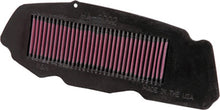 Load image into Gallery viewer, K&amp;N air filter 736002 for vehicle engine, showing the reusable, high-performance air filter with pleated cotton media.
