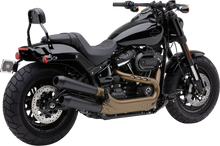 Load image into Gallery viewer, Cobra El Diablo 4-inch black slip-on exhaust for motorcycle, with Cobra branding and sleek matte finish.