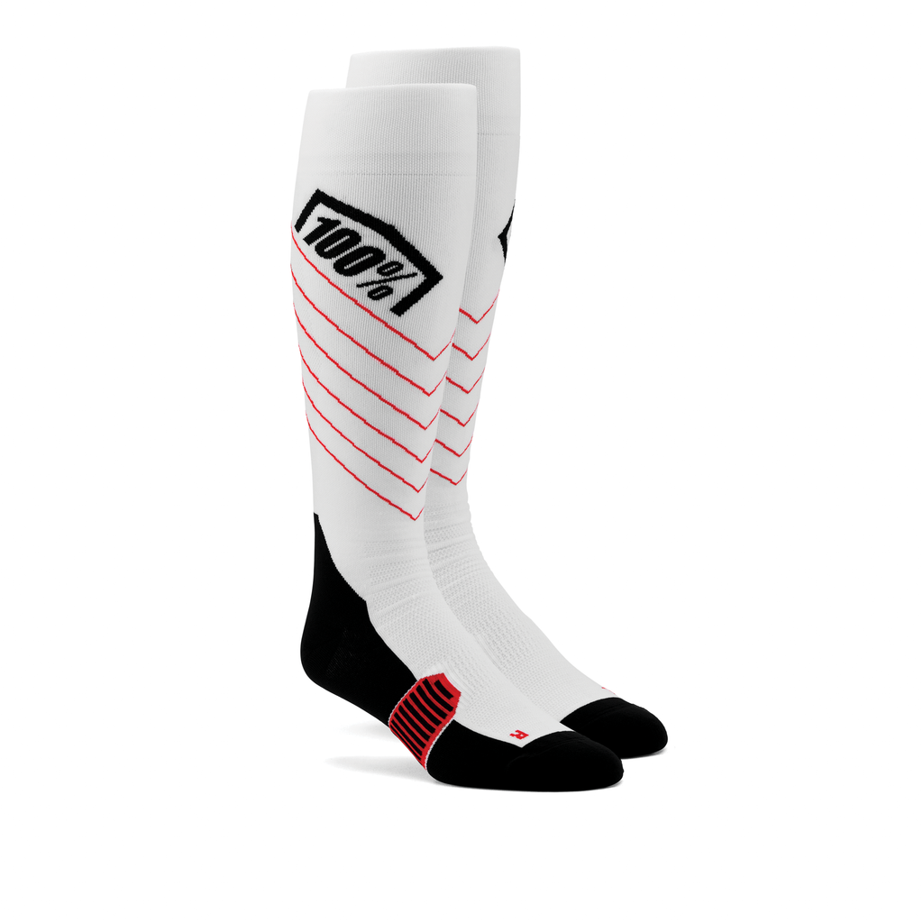 Hi Side Thin Mx Socks White Lg/Xl