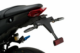 PUIG license plate light LED angle accessory, black universal fit with sleek design for vehicle rear lighting.