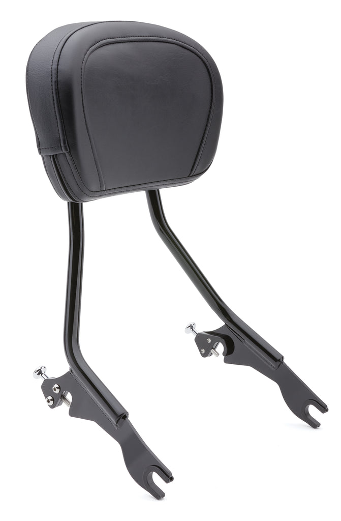Cobra black detachable backrest for tall body motorcycle seats, compatible with 1997-2008 models, part number 82-96526.