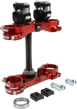 Load image into Gallery viewer, XTRIG Rocs Tech Clamp Set in bronze attached to Yamaha handlebars, 25mm diameter, for motorcycle handlebar mounting.