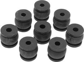HardDrive floorboard isolation dampers, 8-pack, hardware fasteners for vibration reduction and sound dampening in vehicles.