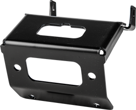 Open Trail winch mount for off-road vehicles, shown in black metal with mounting holes and sturdy construction.