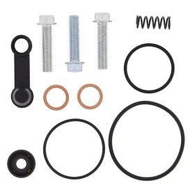 All Balls clutch slave cylinder kit drive type, showing metal components and rubber seals for automotive clutch system repair.