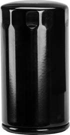 HardDrive Long Dyna Oil Filter 820-0738, black oil filter for motorcycle engines, with detailed threading and sealing surface.