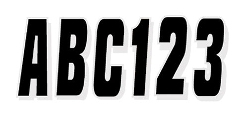 Hardline Series 320 registration kit graphics and decals in black and silver for vehicle customization.