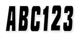 Hardline Series 320 registration kit graphics and decals in black and silver for vehicle customization.