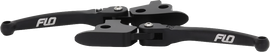 Flo Motorsports MX style black lever set for 25-26 Softail motorcycles, featuring durable levers with a sleek design.