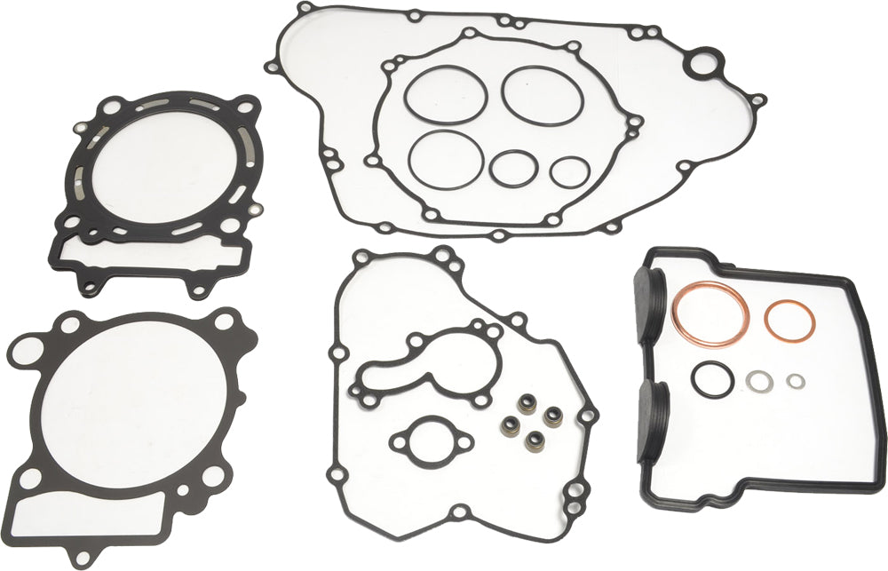 Athena Complete Gasket Kit for Kawasaki 68-0409 showing various gaskets and seals arranged in the kit for engine repair