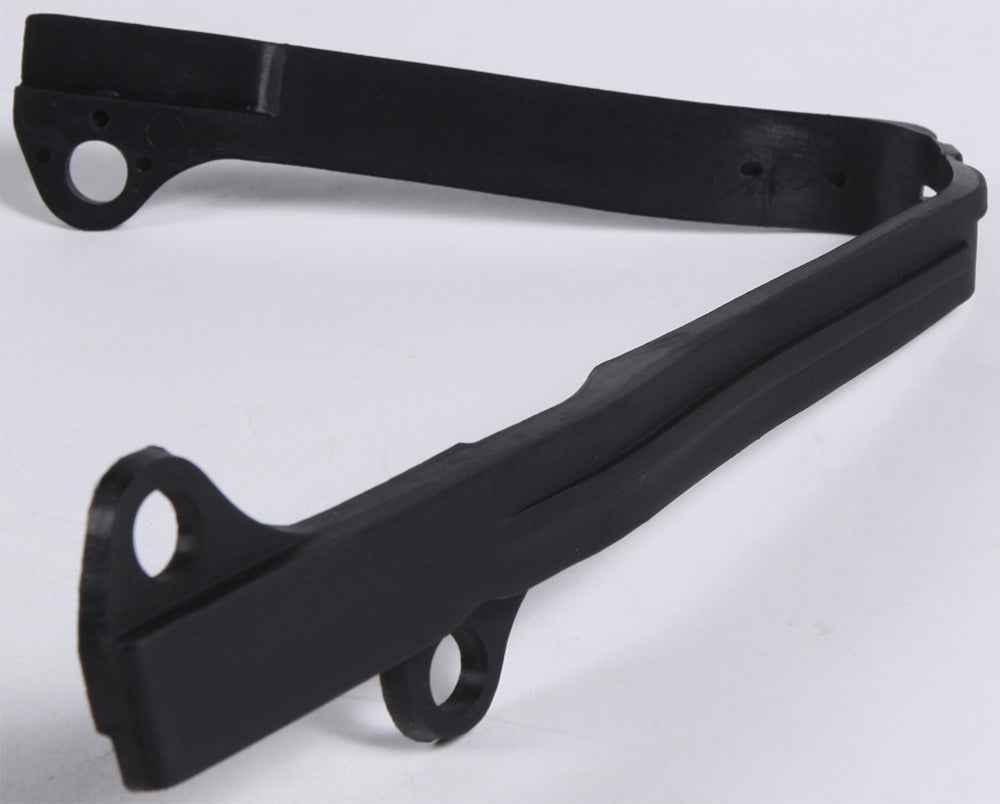 Acerbis black chain slider with mounting hardware, designed for motorcycle chain protection and durability.