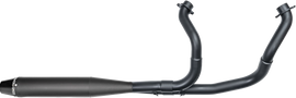 Sawicki Speed Shop Indian Chieftain mid-length black exhaust pipe, motorcycle exhaust system in black finish.