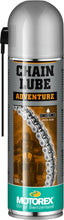 Load image into Gallery viewer, Motorex Chain Lube Adventure 500ml bottle for motorcycle chains, showing the blue lubricant container in the image.