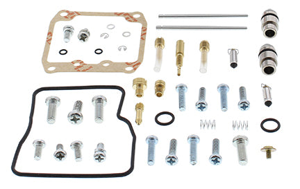 All Balls bike carburetor rebuild kit 226-1698 for intake and fuel system, includes gaskets and seals on a white background.