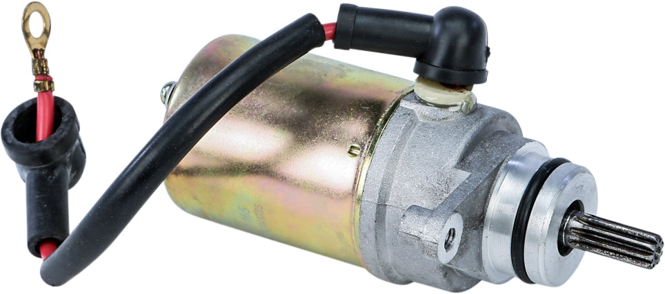 Fire Power starter motor for Yam 26-1287, compact electric starter with metal housing and wiring, designed for motorcycle engines.