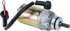 Fire Power starter motor for Yam 26-1287, compact electric starter with metal housing and wiring, designed for motorcycle engines.