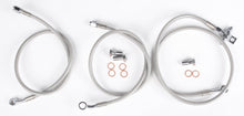Load image into Gallery viewer, Streamline brake line set with three front lines and two Yamaha standard lines for motorcycle braking system.