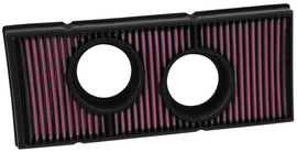 K&N Air Filter 789504 showcasing a high-performance automotive air filter with a pleated design and brand logo.