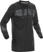 Fly Racing windproof black and grey jersey in XL size, showcasing lightweight, breathable fabric with wind-resistant features.