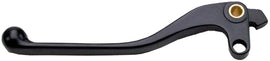 Motion Pro black clutch lever for motorcycle, showing the textured grip and mounting point on a neutral background.