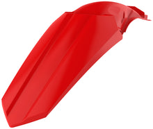 Load image into Gallery viewer, Polisport Plastics red rear fender for motorcycles, model 64-5607, made of durable plastic, shown on a motorcycle.