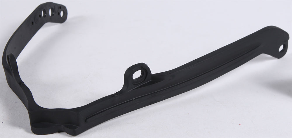 Black Acerbis drive chain slider 20815-60001 installed on a motorcycle chain system, showing the durable plastic component.