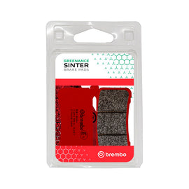 Brembo Prime Sa brake pads sintered for enhanced braking performance, shown in this image with detailed metal construction.
