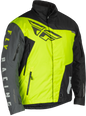 Fly Racing Youth SNX Pro Jacket in black and hi-vis yellow, featuring a lightweight design and reflective accents for safety.