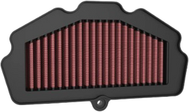 K&N air filter for Kaw motorcycles, high-performance reusable air filter with durable construction and precise fit.