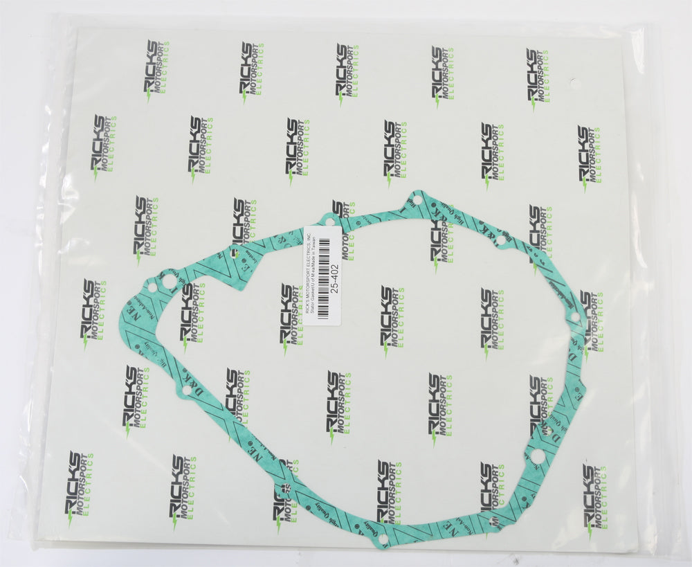 Ricks Motorsport Electric stator cover gasket, a black rubber seal for motorcycle engine protection and sealing.