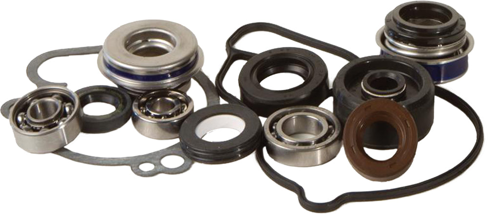 Hot Rods engine water pump kit for Honda CRF150R 2007-2012, showing the metal pump components and mounting hardware.
