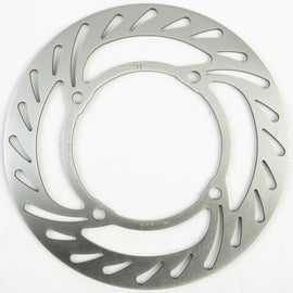 EBC Motorcycle Brakes Standard Rotor 15-6255 showing a close-up of the metal brake rotor with vented design for motorcycle braking systems.