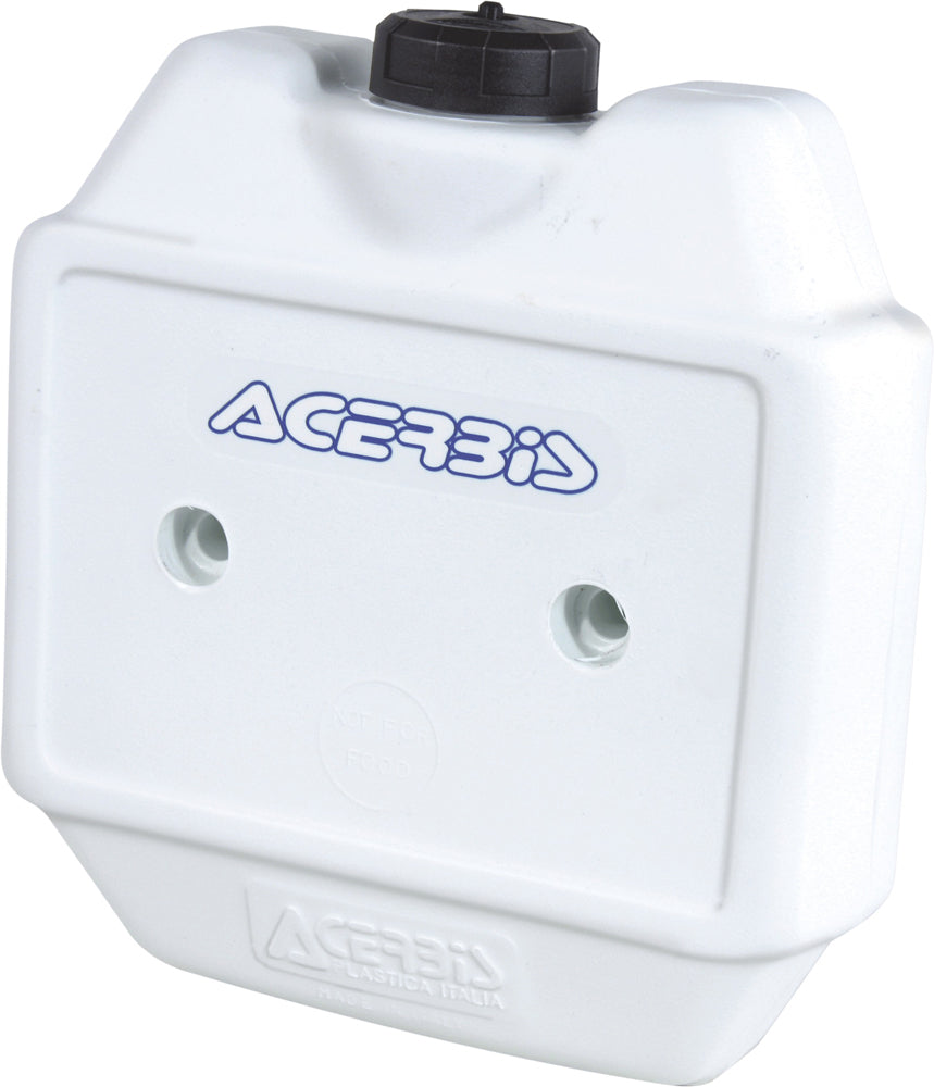 Acerbis front auxiliary motorcycle fuel tank, 1.3-gallon capacity, black plastic, 10x9x4.75 inches with mounting brackets