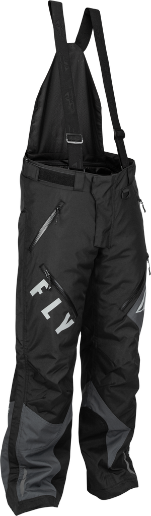 Fly Racing Snx Pro Pant in black and grey, featuring durable fabric and detailed stitching for motocross riding.