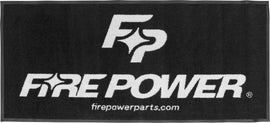 Fire Power black and white floor rug, 73x33 inches, featuring bold fire power design, ideal for modern living spaces.