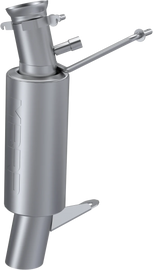 MBRP Exhaust performance race catalytic exhaust system with sleek metal pipes and muffler for enhanced vehicle performance.