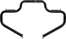 Load image into Gallery viewer, Lindby Engine Guard Hd Multibar Bar for Softail and Springer motorcycles, black body-mounted protective bar with multiple horizontal bars.