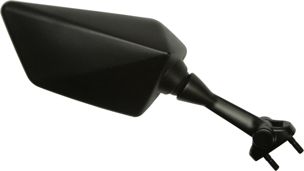 Right side motorcycle mirror by Emgo, featuring a sleek design with reflective glass, mounting arm, and sturdy construction.