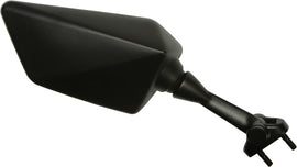 Emgo right motorcycle mirror for Kawasaki model, featuring a sleek black finish and aerodynamic design.