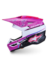 Charger l'image dans la galerie, S M3 Falcon Helmet Ece06/Dot Prpl/Wht/Blk/Pink Fl Gl Lg